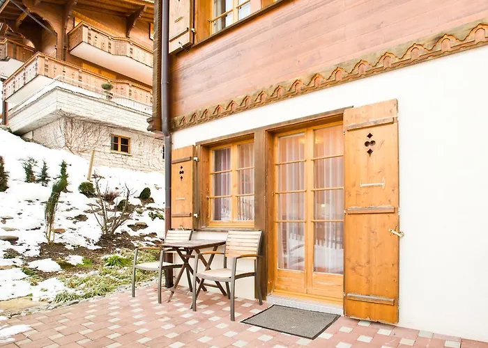 Mom - Alpine Boutique Apartments, Chalet Fagus, Terrace Studio Apartment Grindelwald